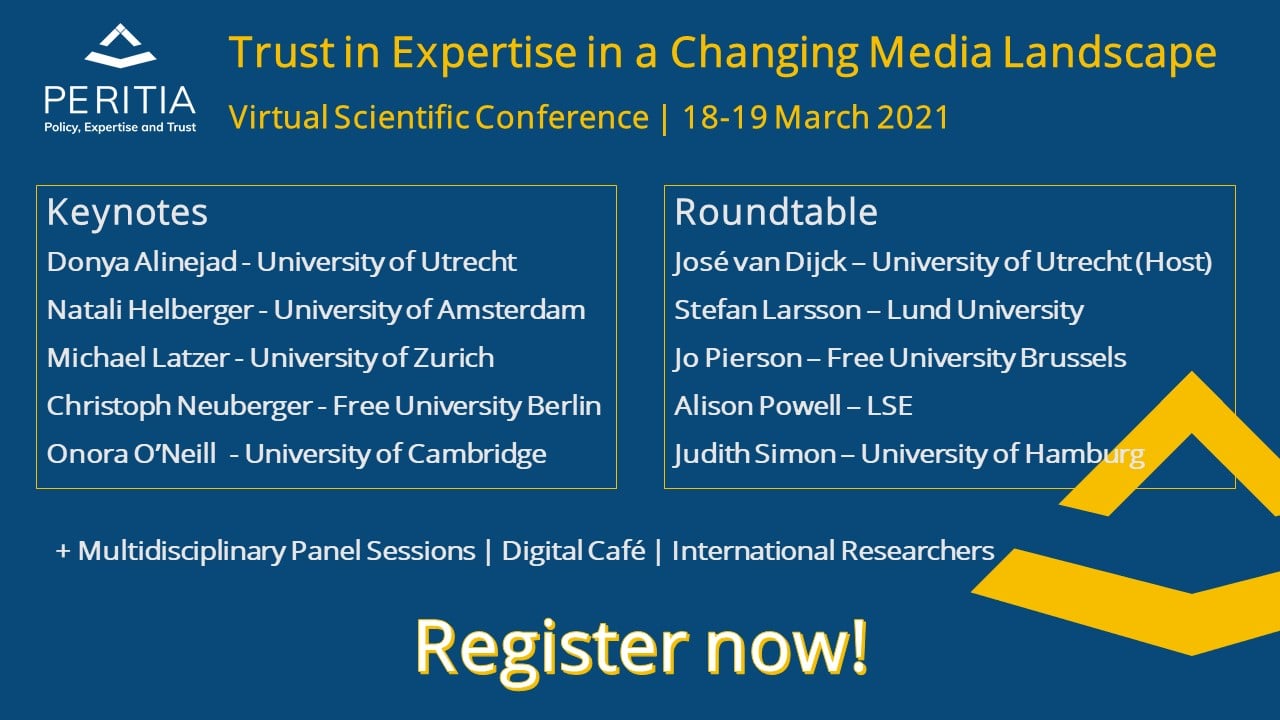 PERITIA Conference on Trust, Expertise, and Media